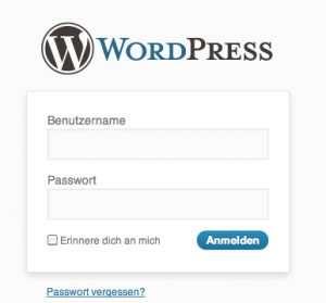 Wordpress Login Screen